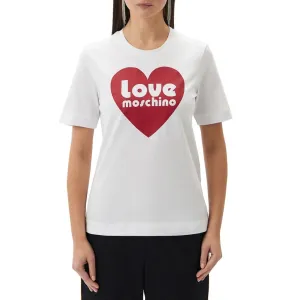 Moschino Women's Cotton T-Shirt with Logo Prints