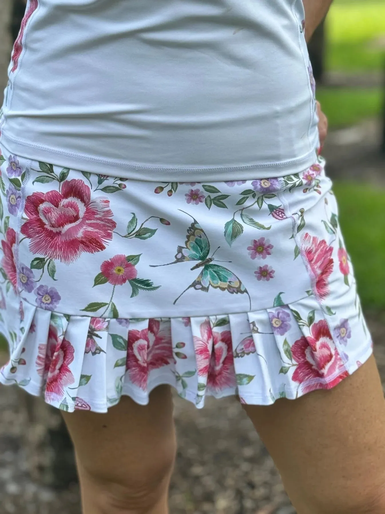 Nikkib Garden Butterfly Pleated Skirt