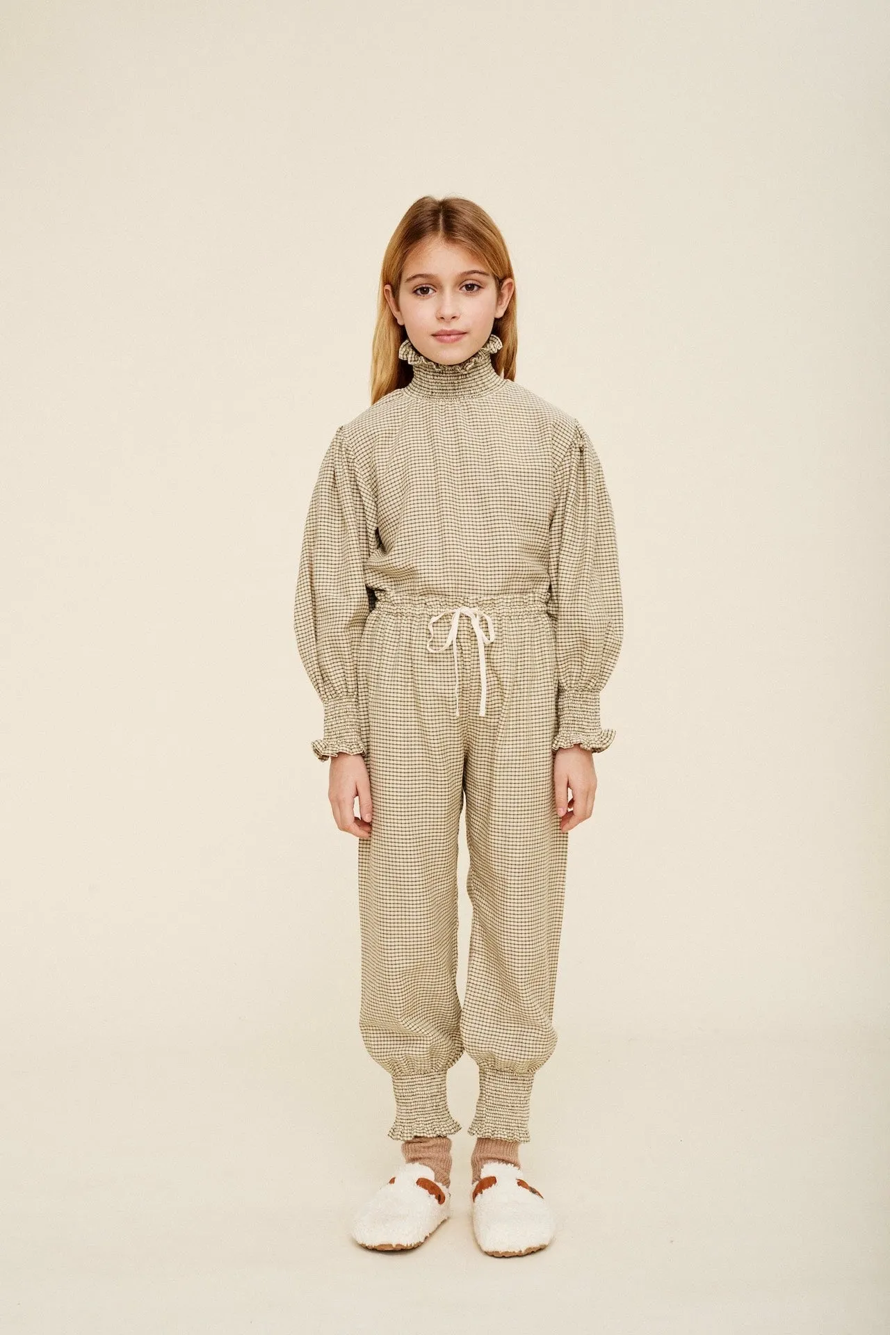 Pants Smocked Check