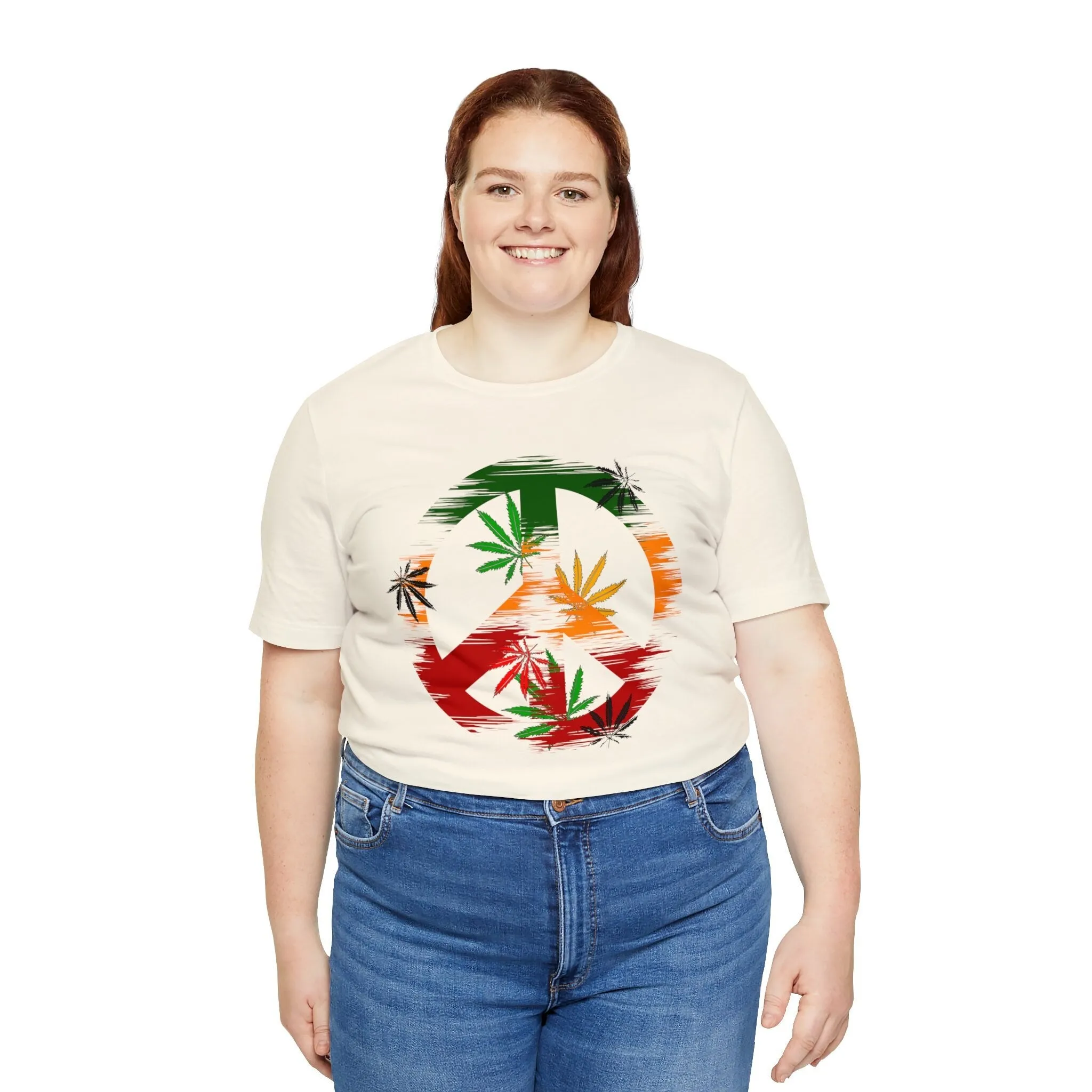 Peaceful Love: Red, Green, and Gold | Unity T-shirt Symbolize Love and Harmony T-shirt