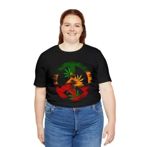 Peaceful Love: Red, Green, and Gold | Unity T-shirt Symbolize Love and Harmony T-shirt