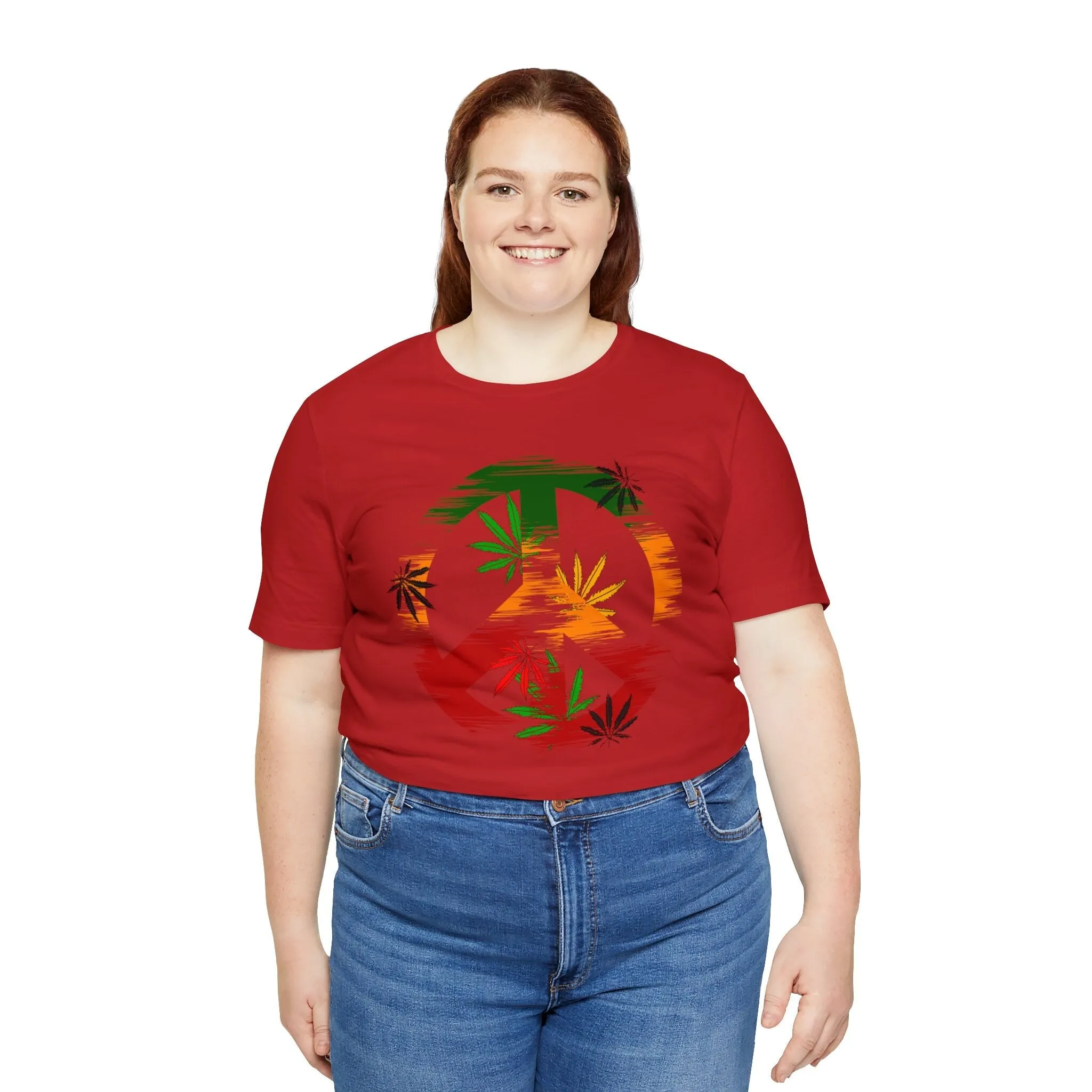 Peaceful Love: Red, Green, and Gold | Unity T-shirt Symbolize Love and Harmony T-shirt