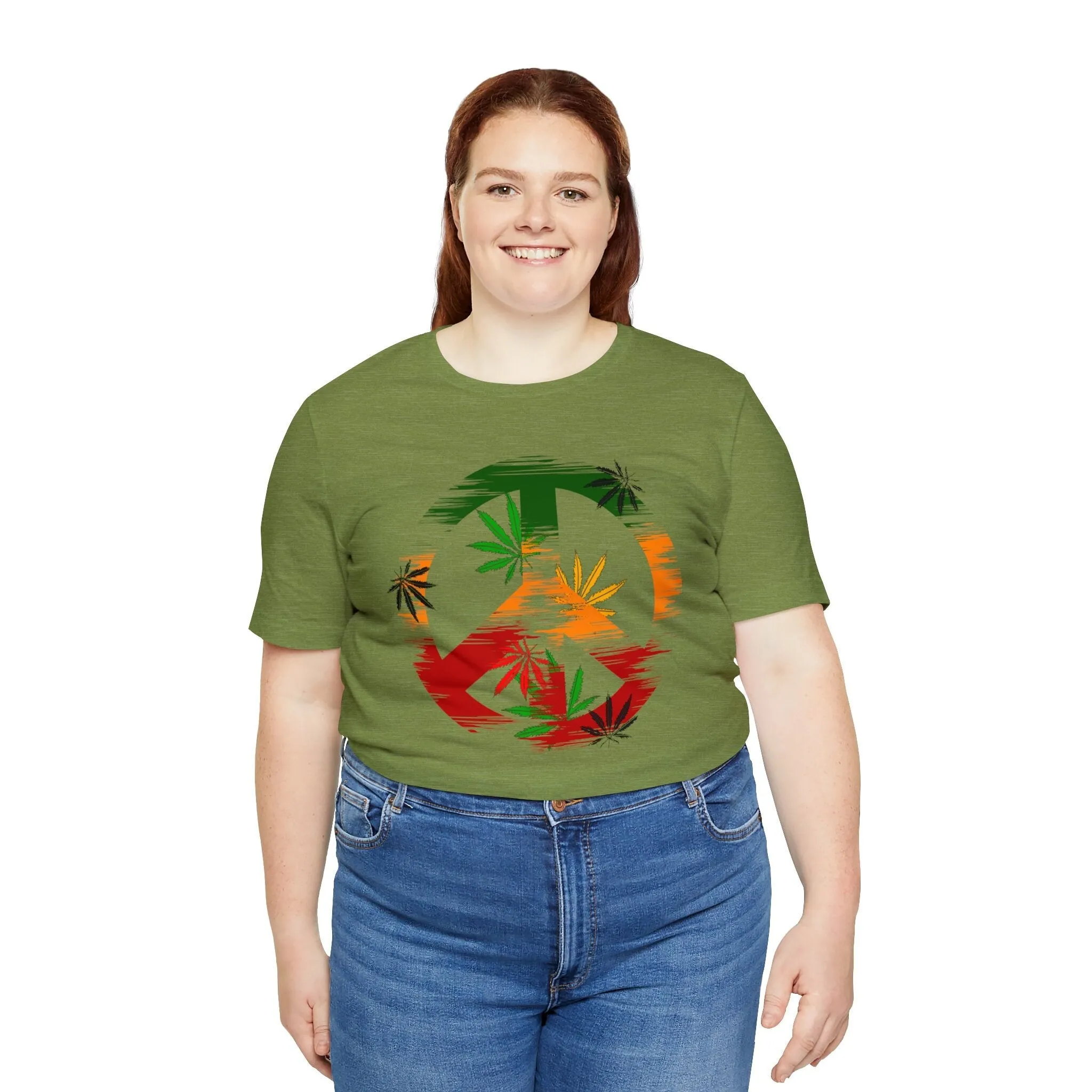 Peaceful Love: Red, Green, and Gold | Unity T-shirt Symbolize Love and Harmony T-shirt
