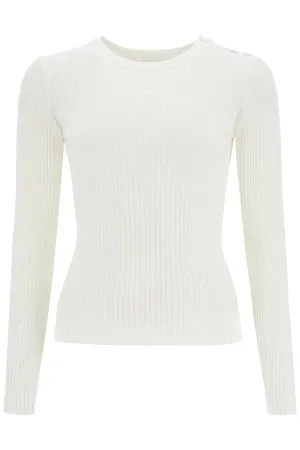 "ribbed stretch knit pullover sweater VESMPU187FI0001 HERITAGE WHITE