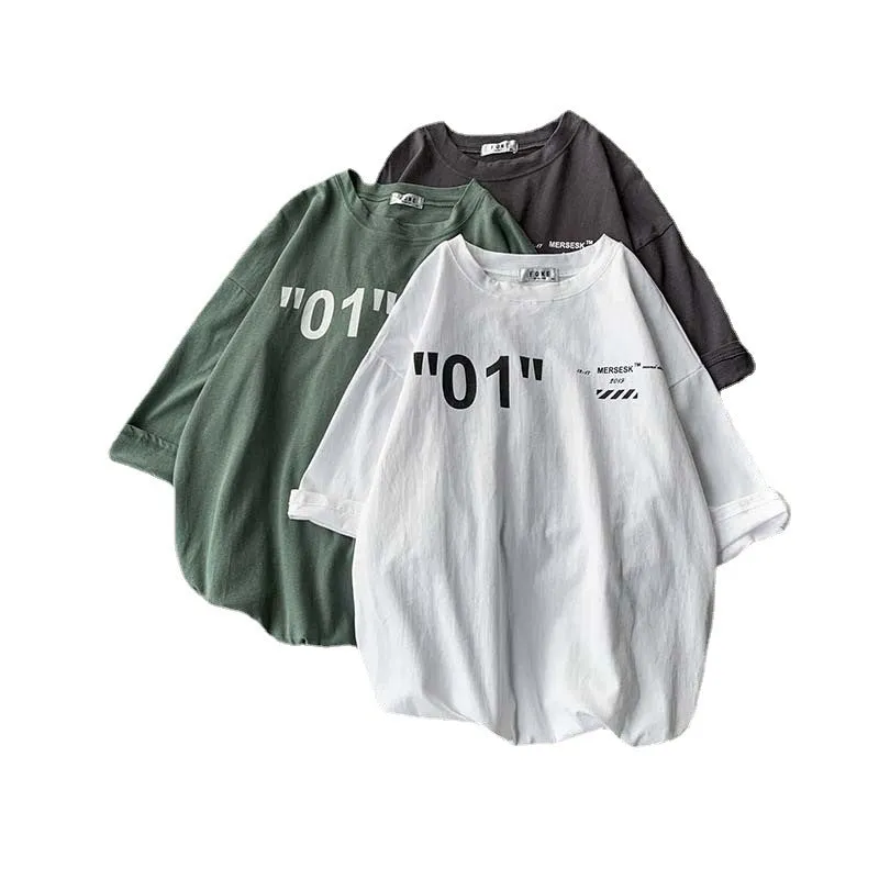 Short Sleeve T-Shirt Trendy Summer Loose Couple Half Sleeved Tops T-Shirt