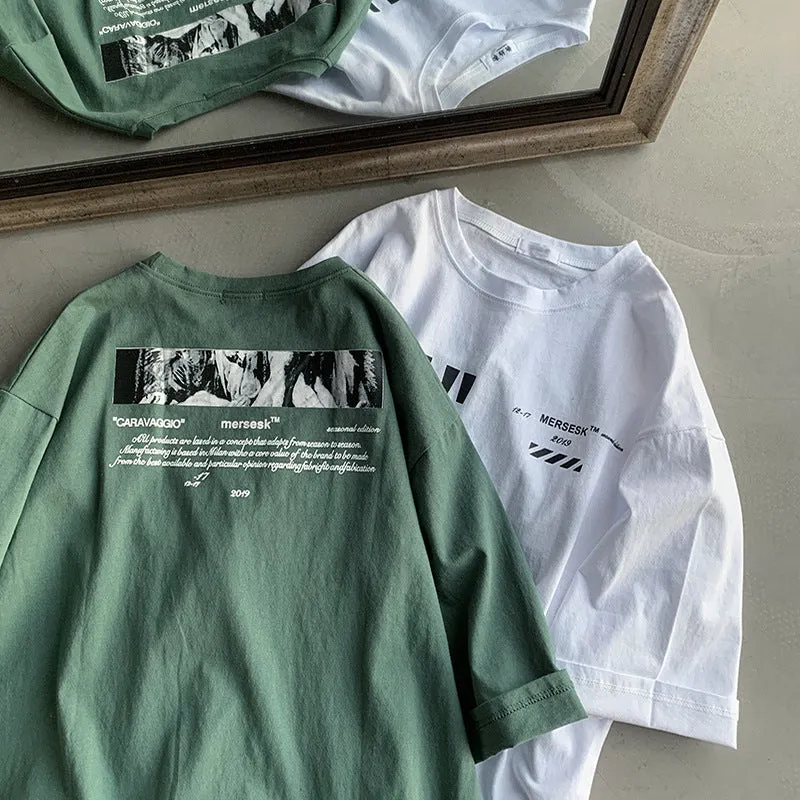 Short Sleeve T-Shirt Trendy Summer Loose Couple Half Sleeved Tops T-Shirt