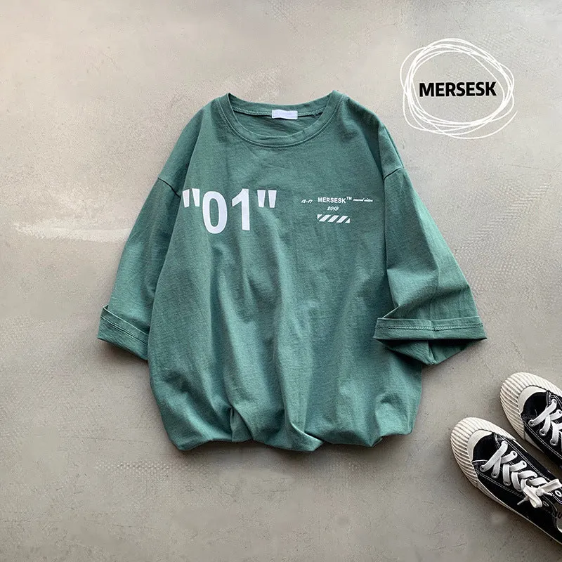 Short Sleeve T-Shirt Trendy Summer Loose Couple Half Sleeved Tops T-Shirt