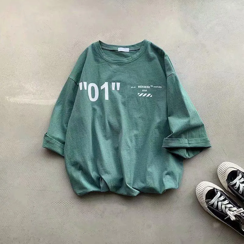 Short Sleeve T-Shirt Trendy Summer Loose Couple Half Sleeved Tops T-Shirt