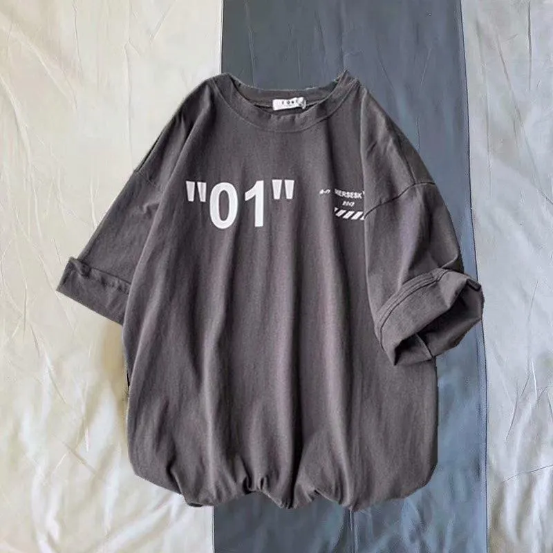 Short Sleeve T-Shirt Trendy Summer Loose Couple Half Sleeved Tops T-Shirt