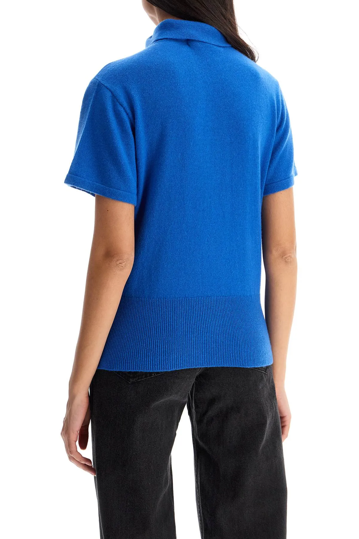 short-sleeved cashmere pullover 24041143 LAPIS