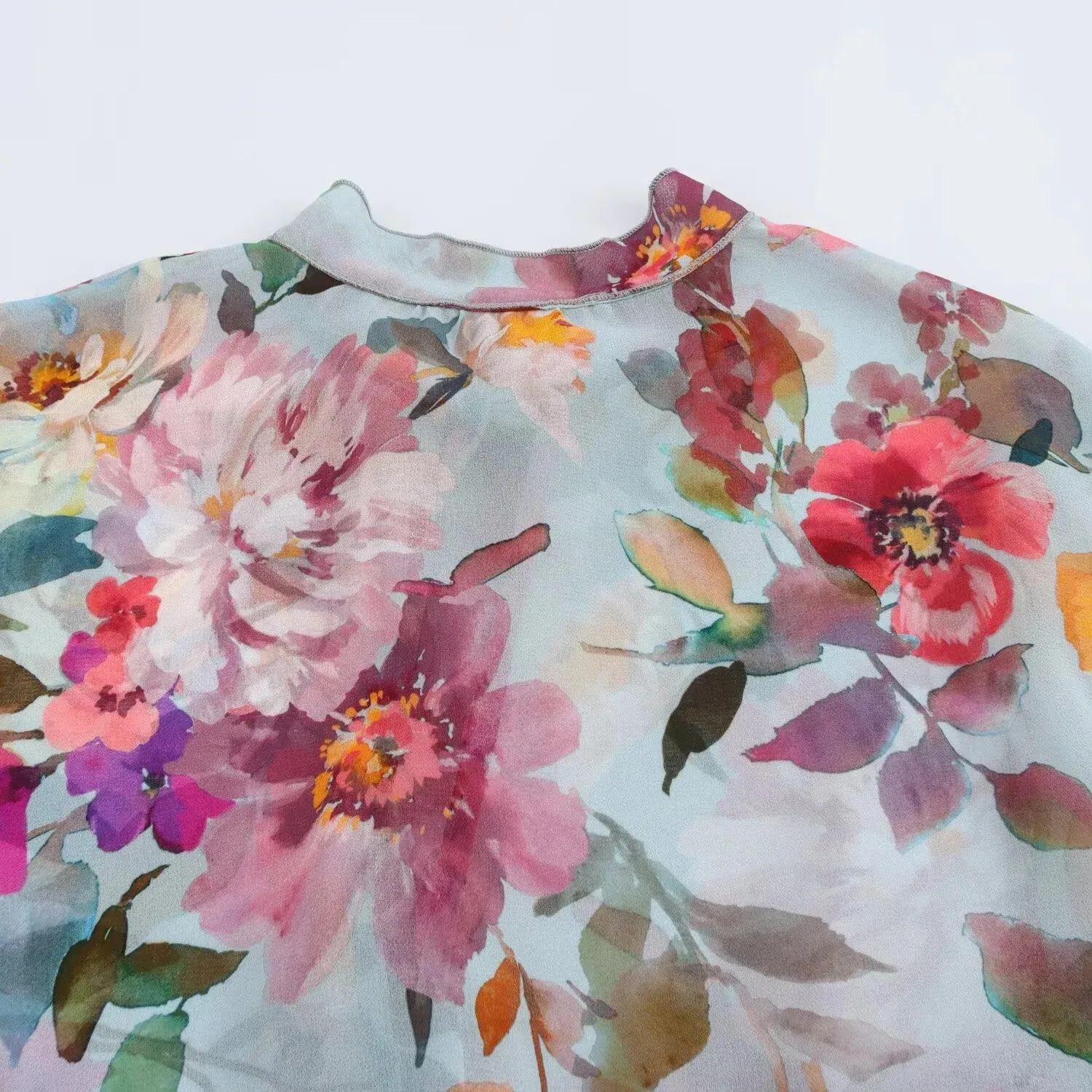 Sophia Floral Chiffon Blouse-Elegant Spring & Summer Daywear