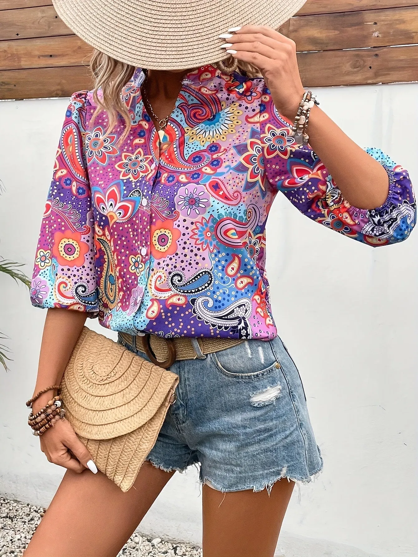 Sophia Paisley Print Blouse