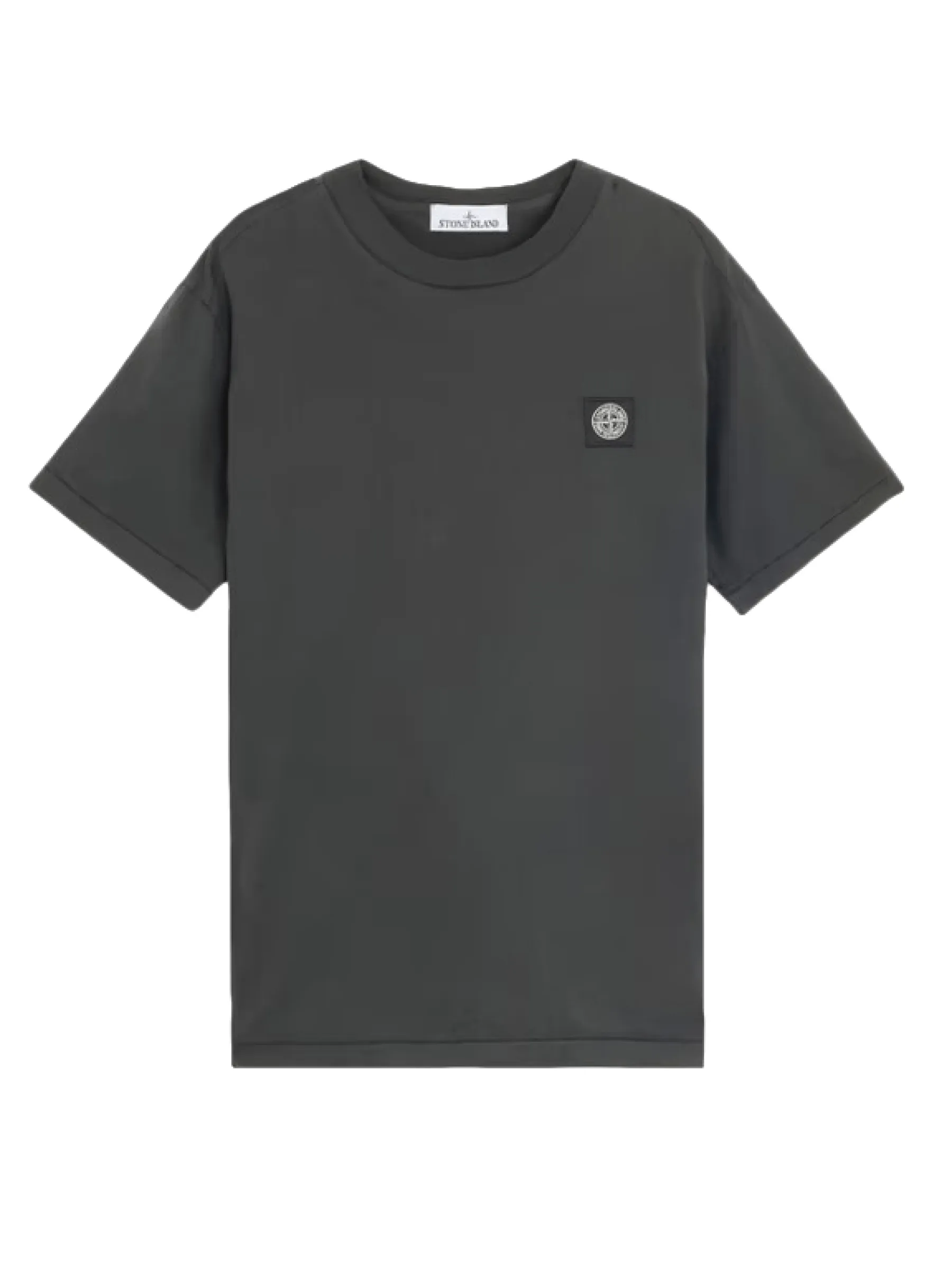 Stone Island Logo Patch T-Shirt in Lead Grey