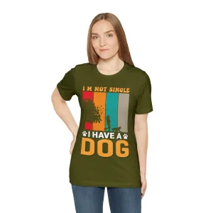 Support dog T-shirt | I am Not Single I Have a pet | Animal lover's | Vintage clothing | Service dog T-shirt