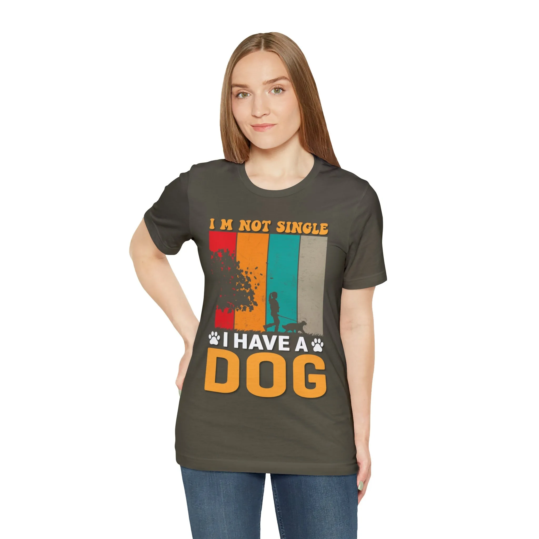 Support dog T-shirt | I am Not Single I Have a pet | Animal lover's | Vintage clothing | Service dog T-shirt