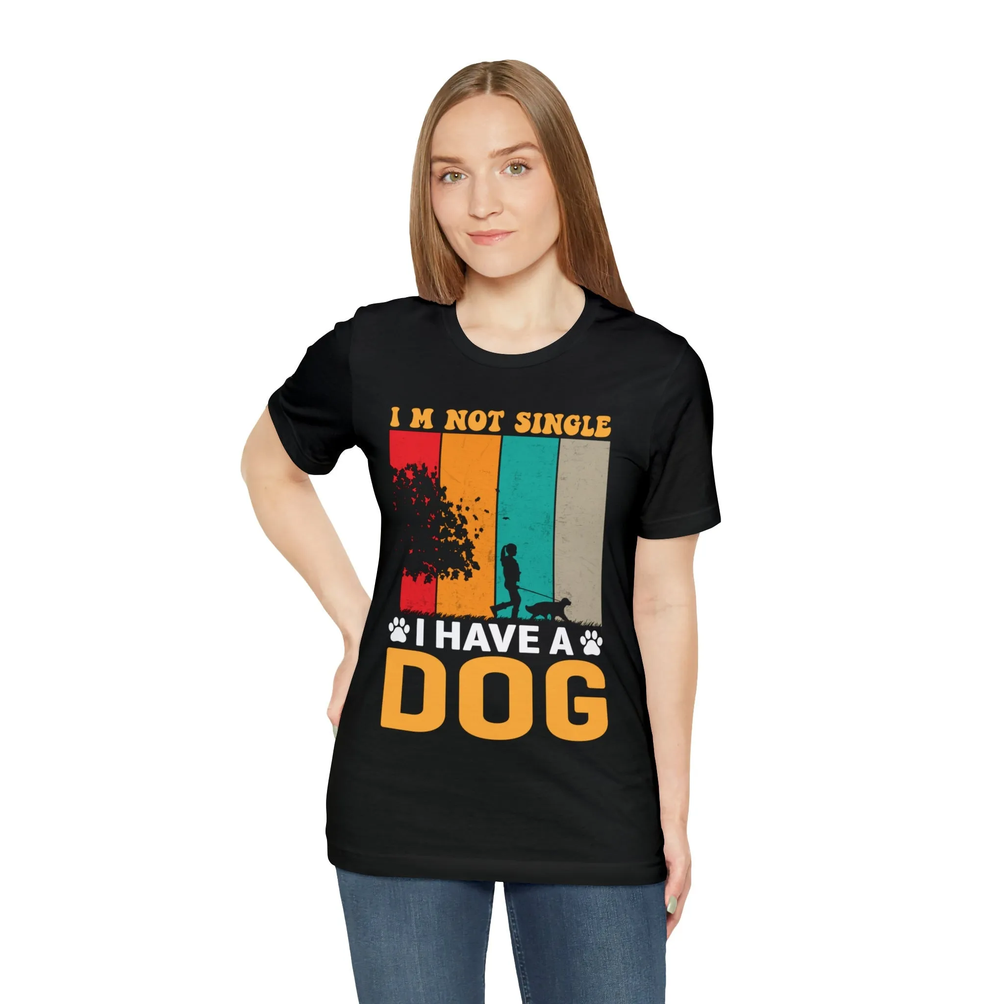 Support dog T-shirt | I am Not Single I Have a pet | Animal lover's | Vintage clothing | Service dog T-shirt