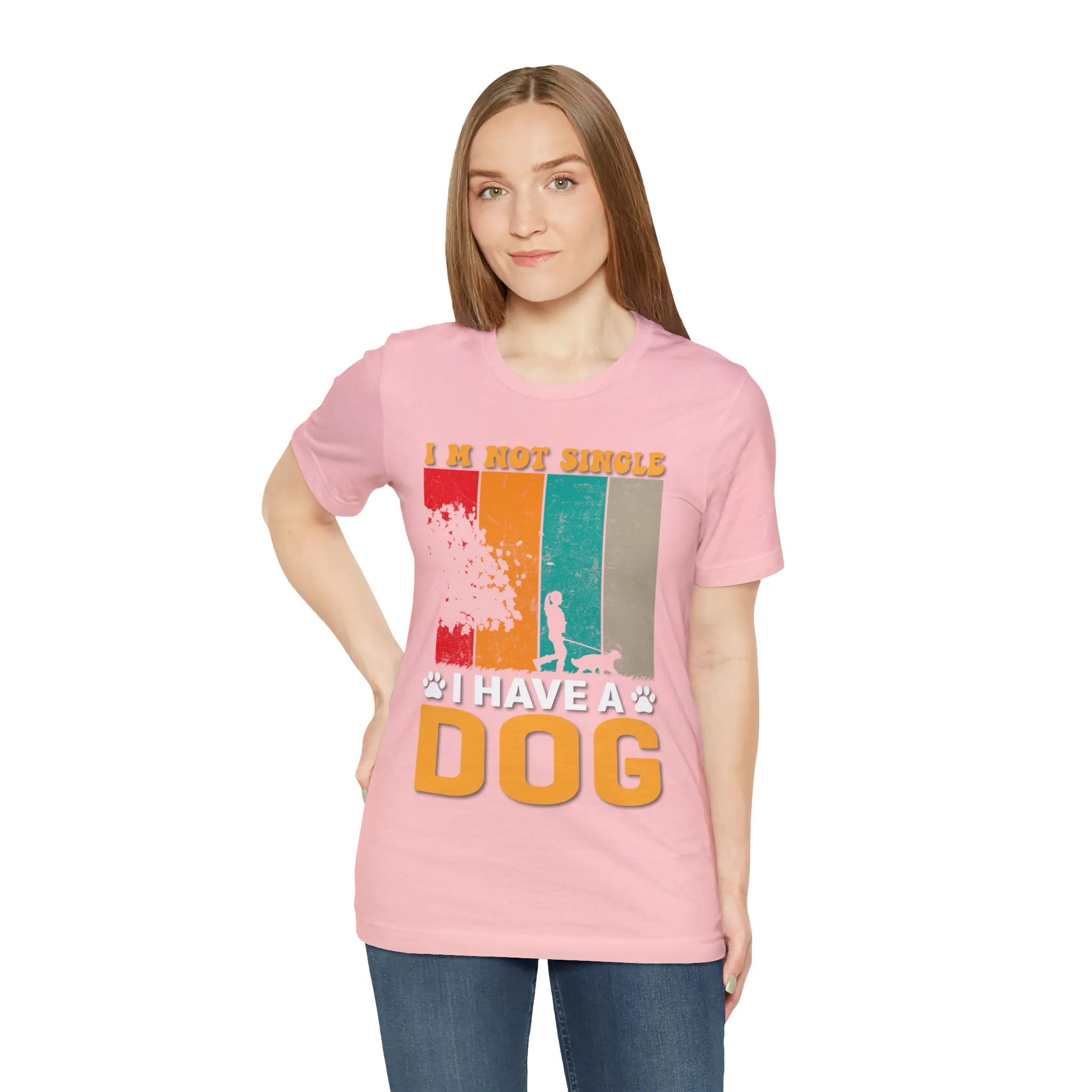 Support dog T-shirt | I am Not Single I Have a pet | Animal lover's | Vintage clothing | Service dog T-shirt