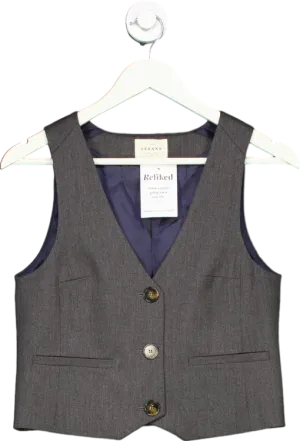 Szane Grey Wool Blend Waistcoat top UK 10